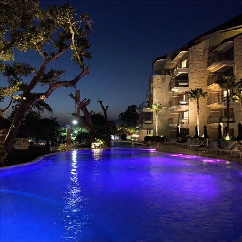 DOUBLE SIX LUXURY HOTEL SEMINYAK swimming pool night lights